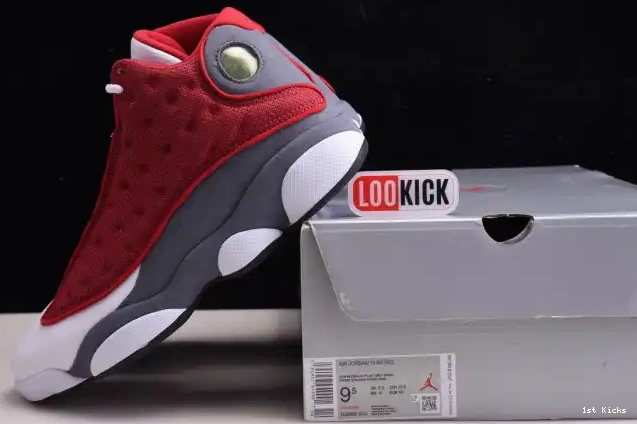 1st Kicks Flint Jordan Air Red Grey 13 414571-600 Gym Retro 0526
